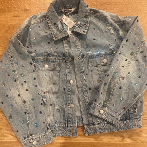 Rhinestone Jean Jacket - Picture 1 of 4